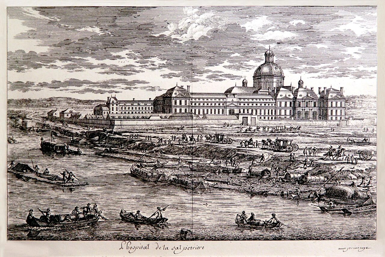 1640-Adam Perelle - L'ospedale della Salpêtrière fuori dalla porta Saint - Bernard